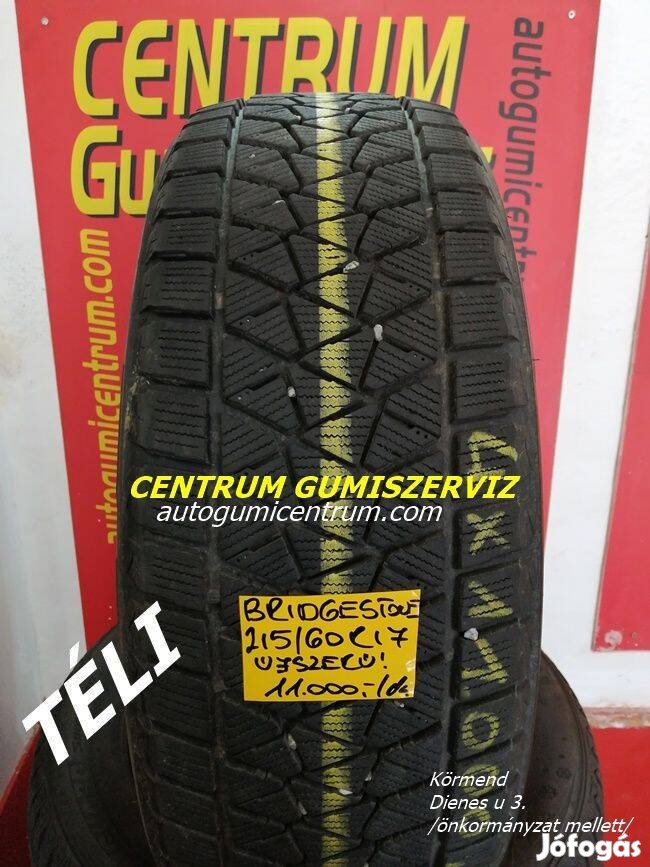 215/60r17 Bridgestone használt téli gumi garn