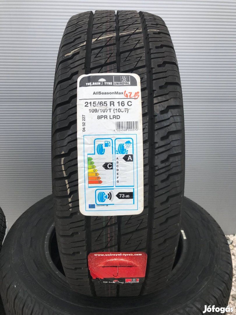 215/65R16C 215/65 R16C új Uniroyal négyévszakos gumi ÁR/db