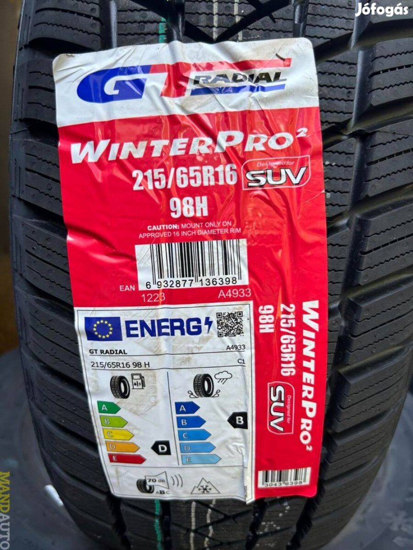 215/65R16 Gtradial Winter SUV,Új téligumi