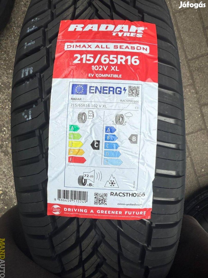 215/65R16 RADAR Dimax All Season EVC (XL)