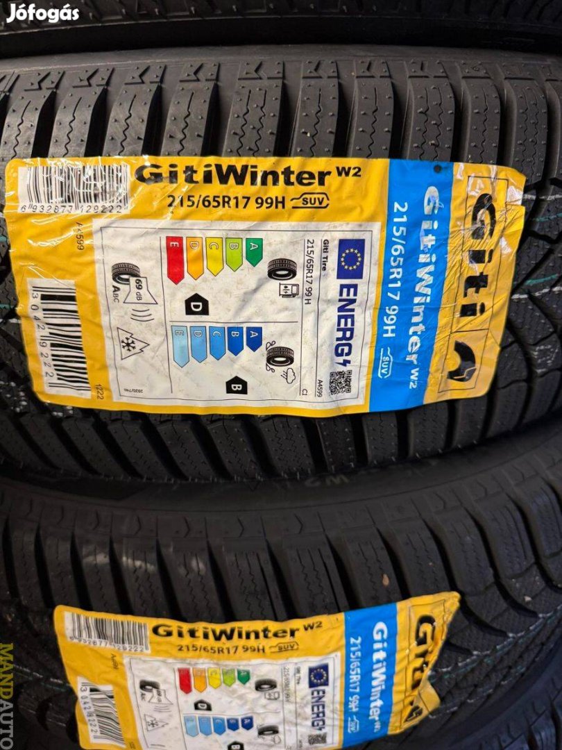 215/65R17 Giti Winter W2 SUV(German Engineering!),Új téligumi