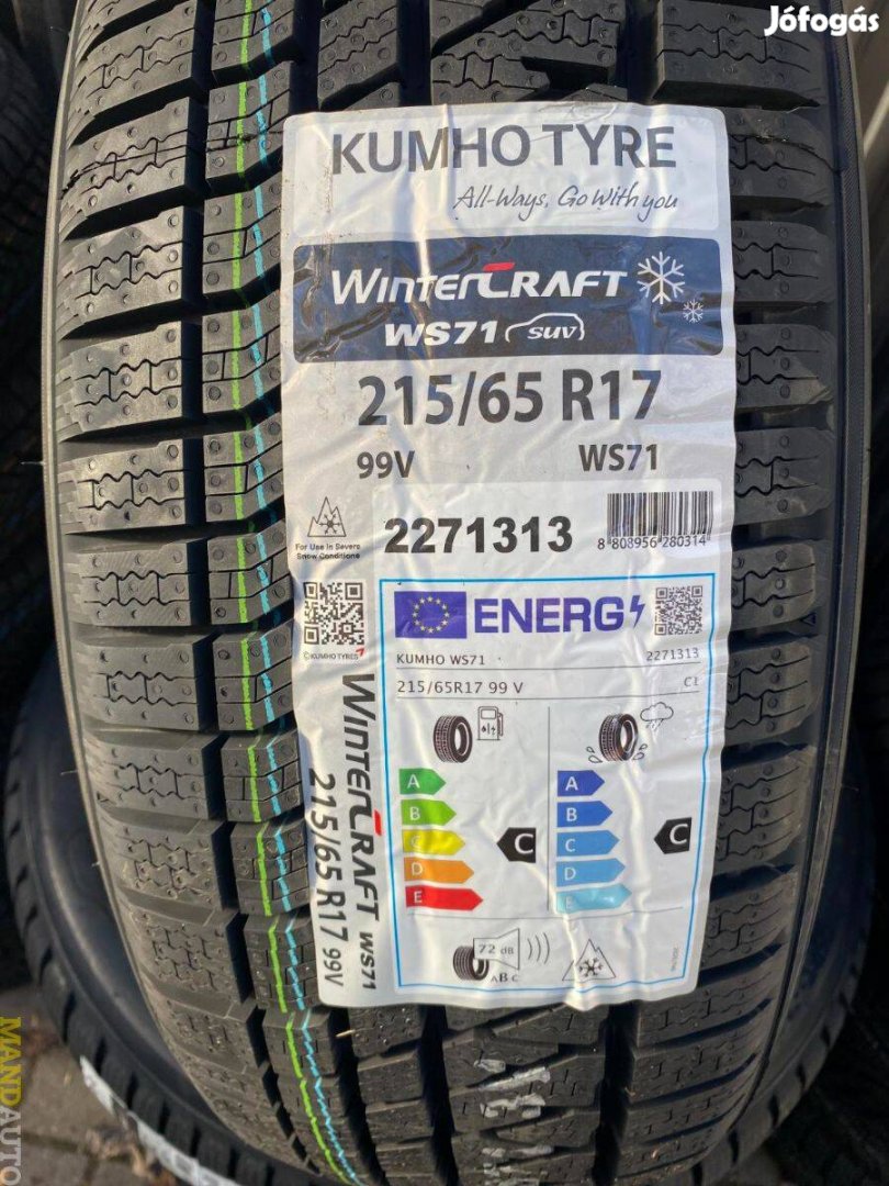 215/65R17 Kumho WS71 SUV,Új téligumi