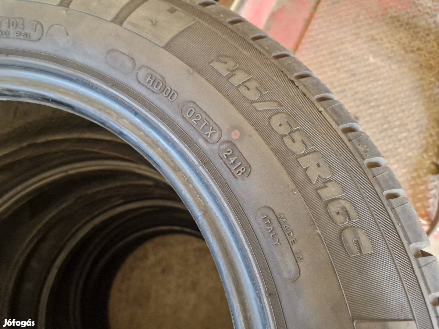 215/65r16C Michelin nyari garnitúra 8mm 