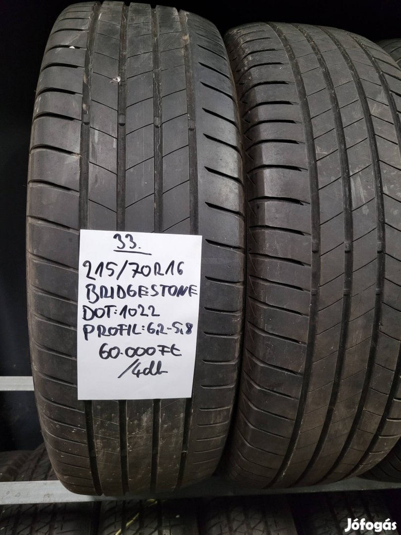 215/70 R16 Bridgestone nyári gumi