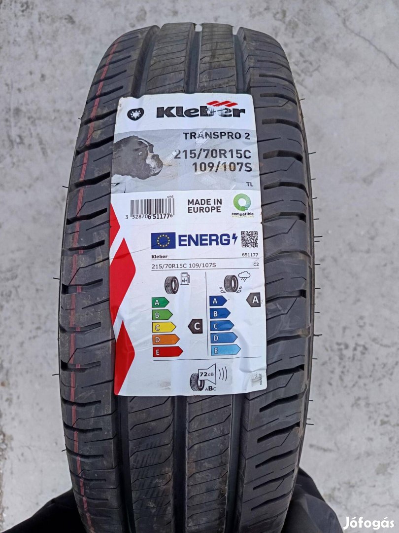 215/70 r15c Új 1db Kleber Transpo 2 nyári gumi eladó