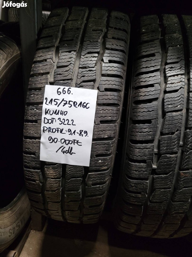 215/75 R16C Kumho kisteher téli gumik