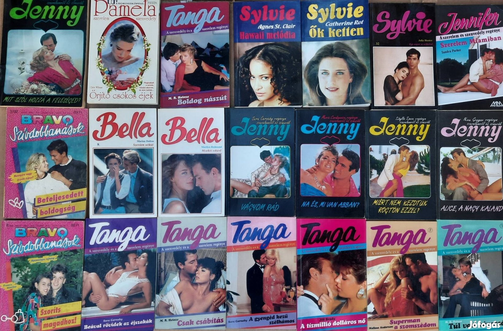 21 darab Bella, Jenny, Sylvie stb romantikus kiskönyv eladó 