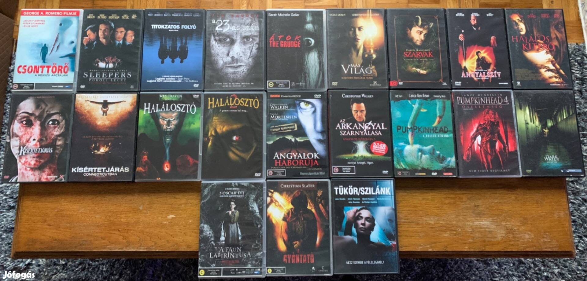 21 darabos, eredeti, használt, magyar nyelvű, horror-thriller DVD film