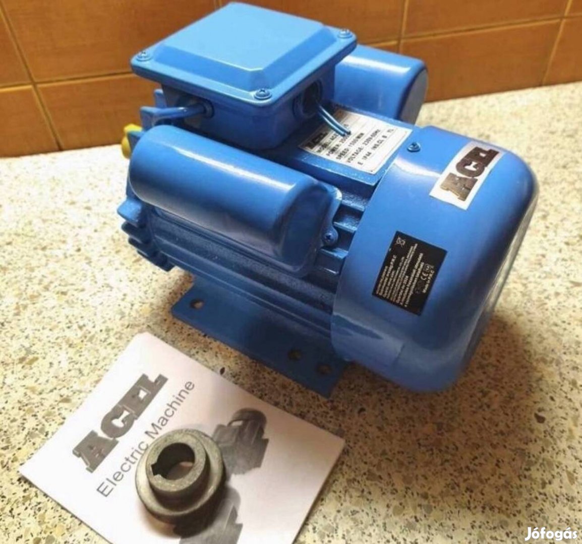 220V Villanymotor 2.5kw 1500rm Új,24mm tengely,ajándék ékszíjtárcsával