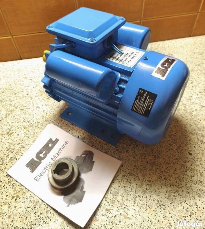 220V Villanymotor 2.5kw 1500rm Új,24mm tengely,ajándék ékszíjtárcsával