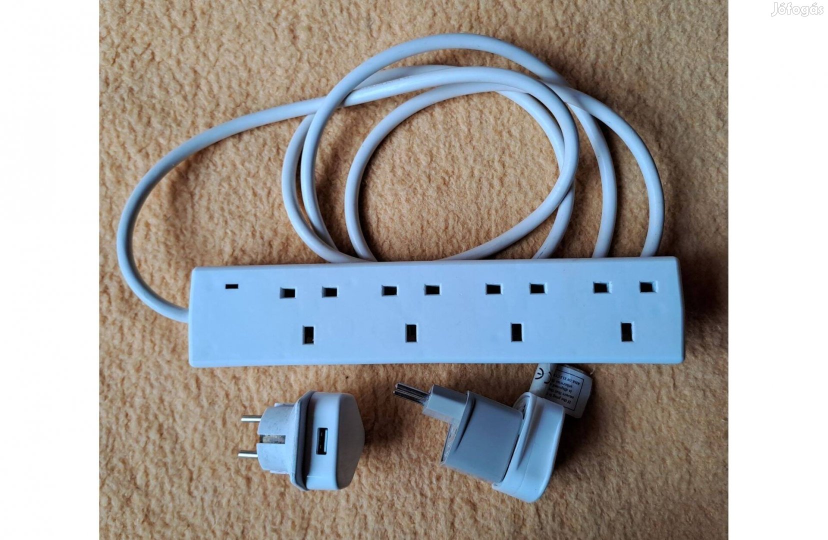 220 V-os dugasz - angol brit dugalj - usb kimenet - 4* elosztó