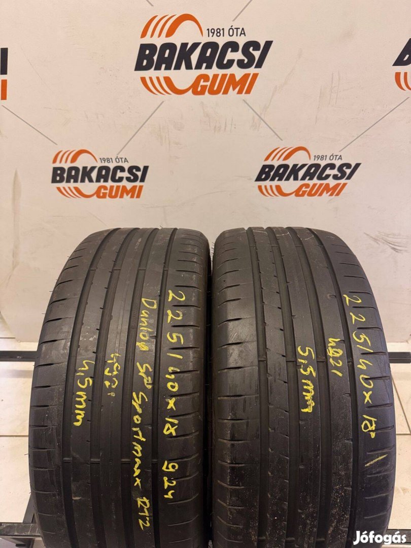225/40R18 225 40 18 225/40x18 Dunlop nyári gumi eladó