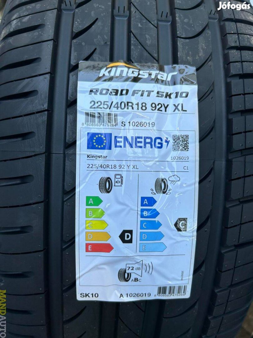 225/40R18 Kingstar SK10,Új nyárigumi