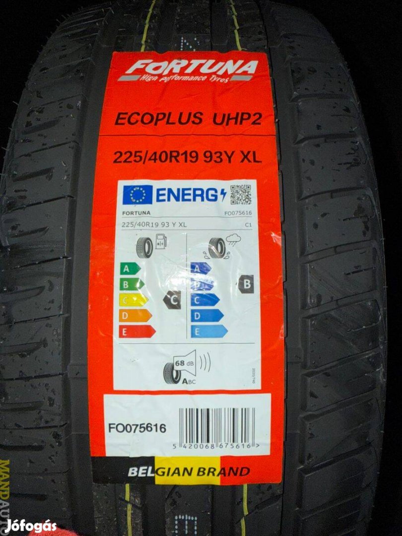 225/40R19 Fortuna Ecoplus UHP2(XL),Új nyárigumi