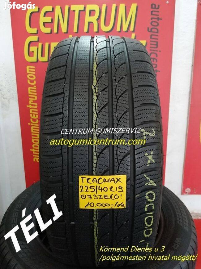 225/40r19 Tracmax használt téli gumi 2db