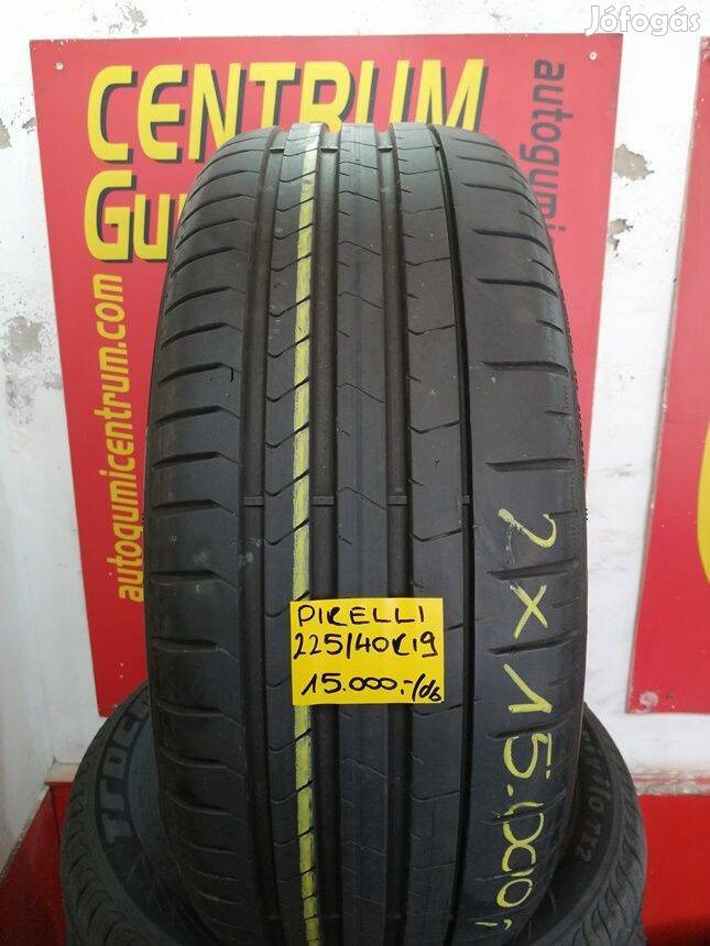 225/40r19 hasznalt nyari gumi Pirelli 2db 15.000 Ft