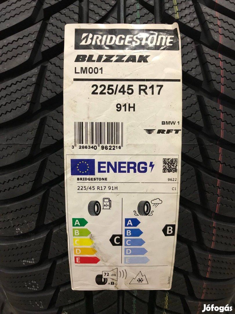 225/45R17 225/45 R17 új Bridgestone BMW1 RFT téli gumi ÁR/db Dot22