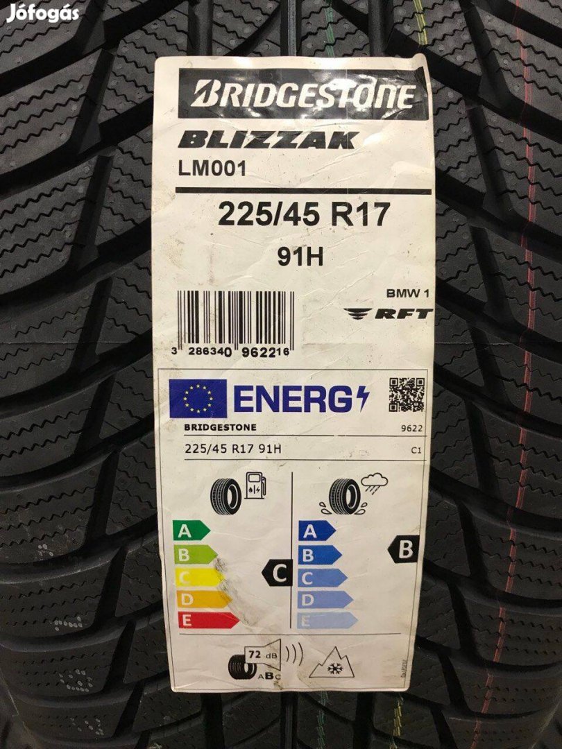 225/45R17 225/45 R17 új Bridgestone defekttűrő téli gumi Ár/db Dot22