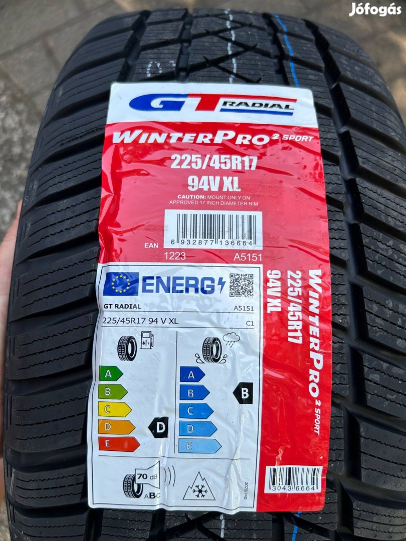 225/45R17 Gtradial Winterpro2 Sport(XL)(Dot:2024!),Új téligumi