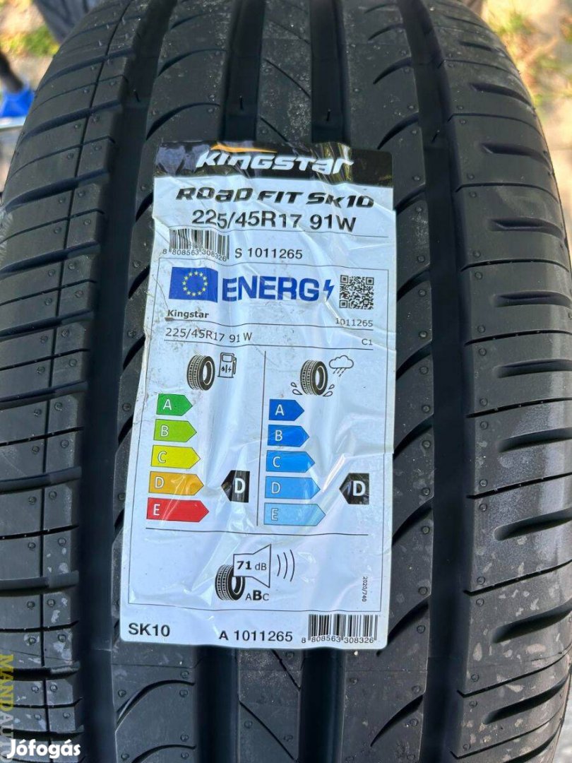 225/45R17 Kingstar SK10,Új nyárigumi