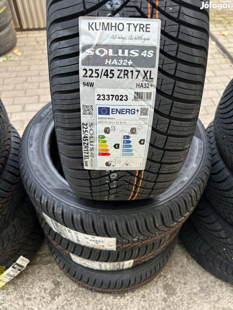 225/45R17 Kumho Solus 4S HA32+,Új négy évszakos gumi