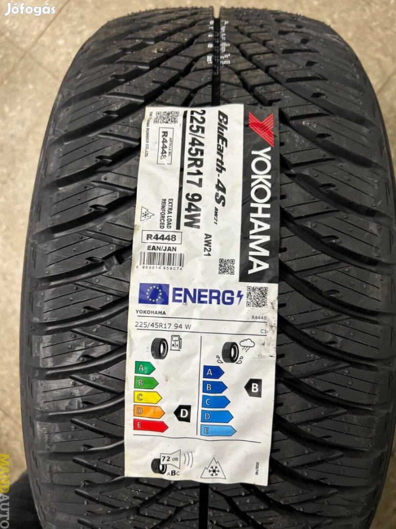 225/45R17 Yokohama AW21 4S,Új négy évszakos gumi