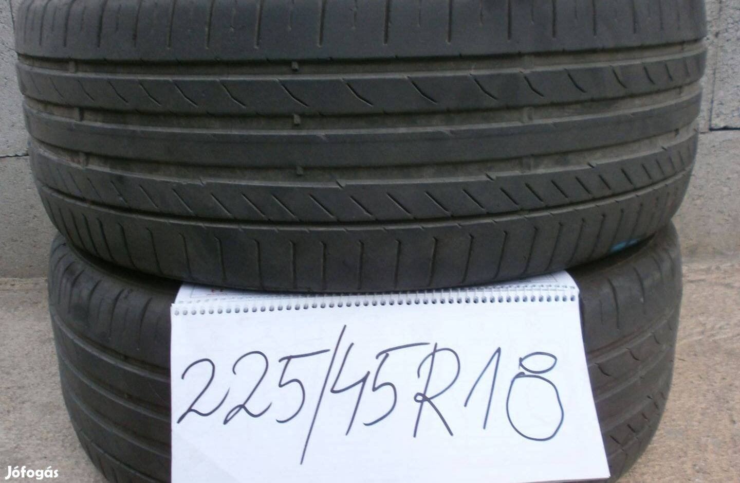 225/45 R18 Continental nyárigumi 2 db
