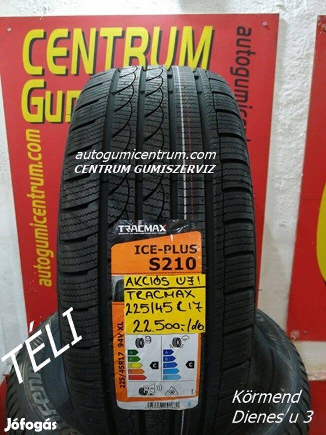 225/45r17 Tracmax új téli gumi 22.500 Ft