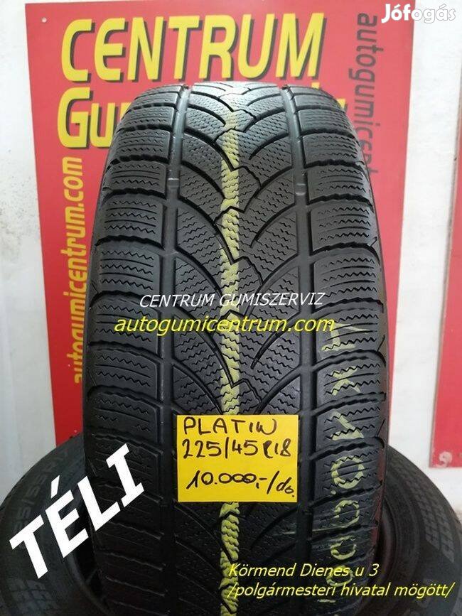 225/45r18 Platin használt téli gumi garn