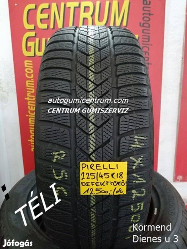 225/45r18 használt téli gumi Pirelli 4db