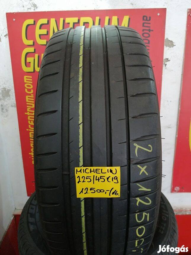 225/45r19 hasznalt nyari gumi Michelin 2db 12.500 Ft
