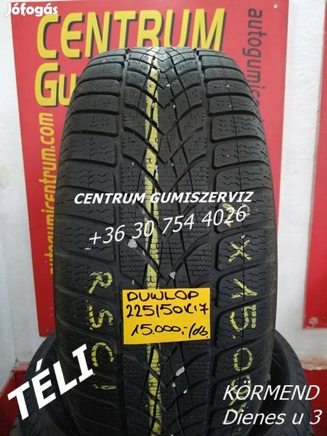 225/50R17 Dunlop használt téli gumi 2db