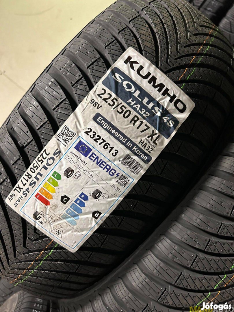 225/50R17 Kumho Solus 4S HA32,Új négy évszakos gumi