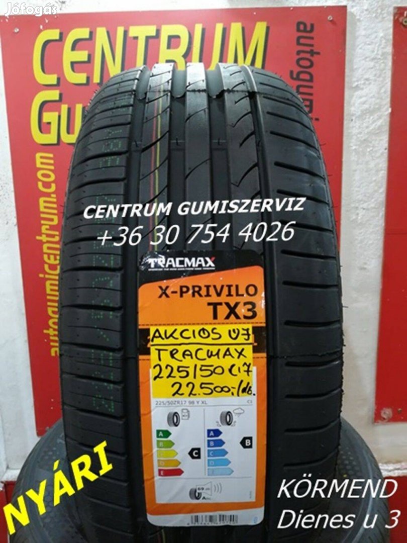225/50R17 Tracmax akciós nyári gumi 22.500 Ft