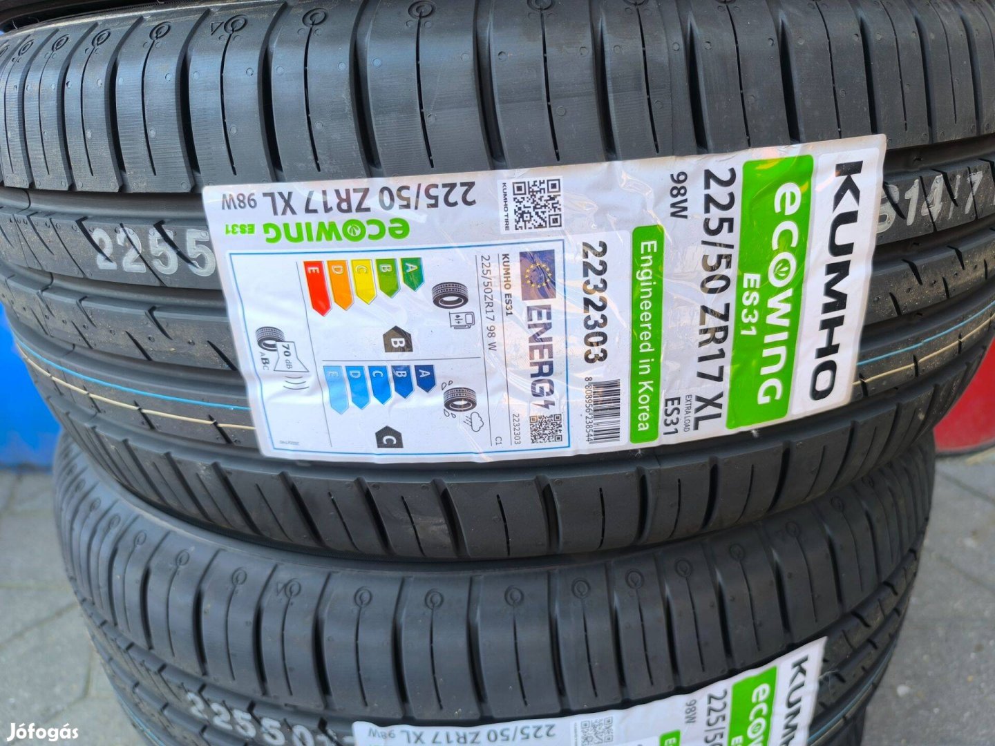 225/50R17 Új Kumho nyári gumi garnitúra 225/50 r17