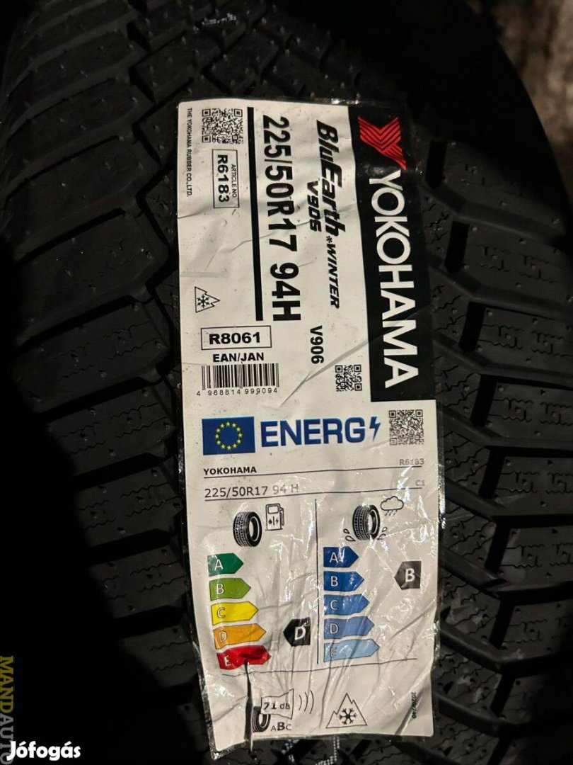 225/50R17 Yokohama Winter V906(Dot:2024!!!),Új téligumi