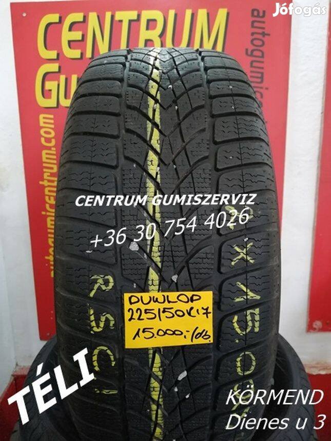 225/50R17 használt téli gumi Dunlop 2db