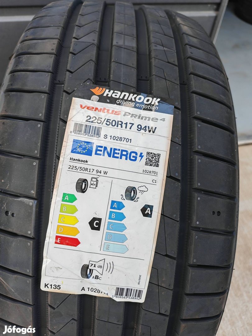 225/50 r17 Hankook Ventus Prime4 nyárigumi pár Új!