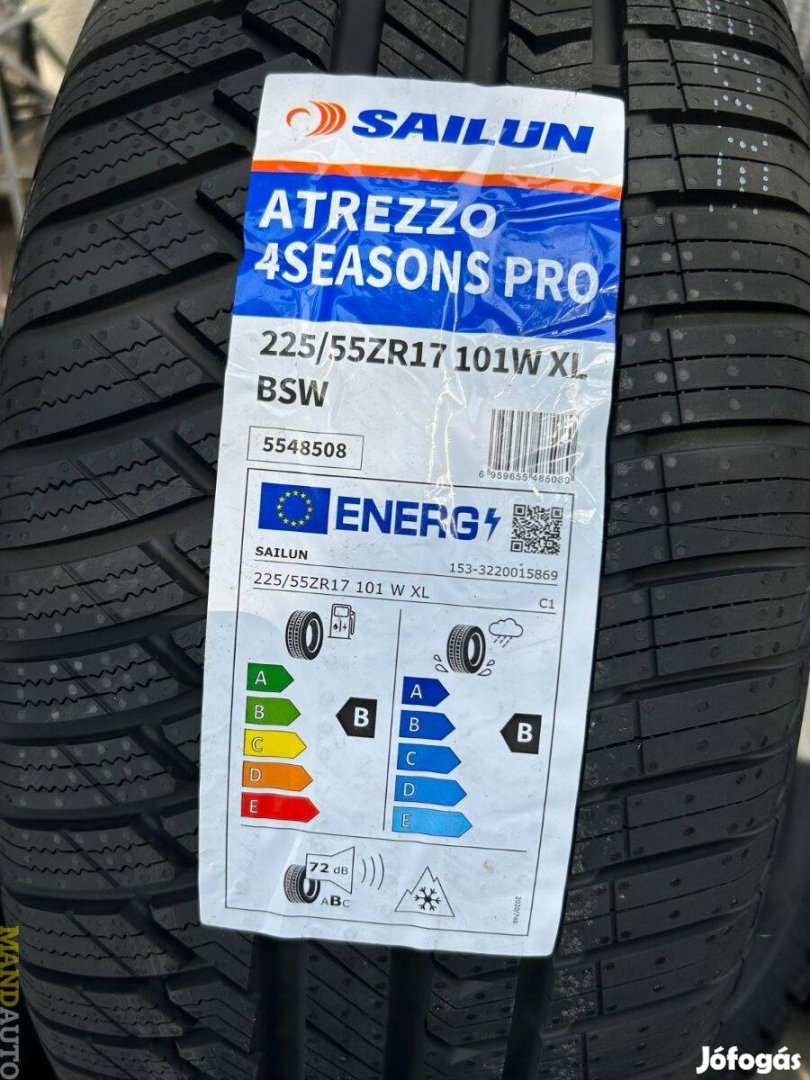 225/55R17 Sailun Atrezzo 4Season Pro,Új négy évszakos gumi