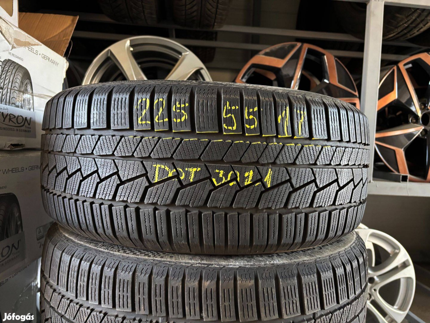 225/55 r17 Continental 2021 téligumi 4db eladó 225/55r17 garnitúra