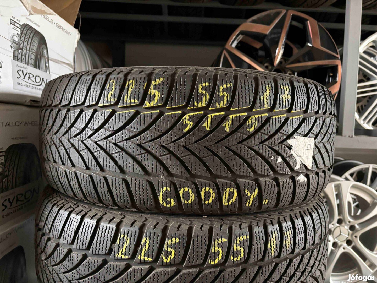 225/55 r17 Goodyear téligumi 4db eladó 225/55r17 garnitúra
