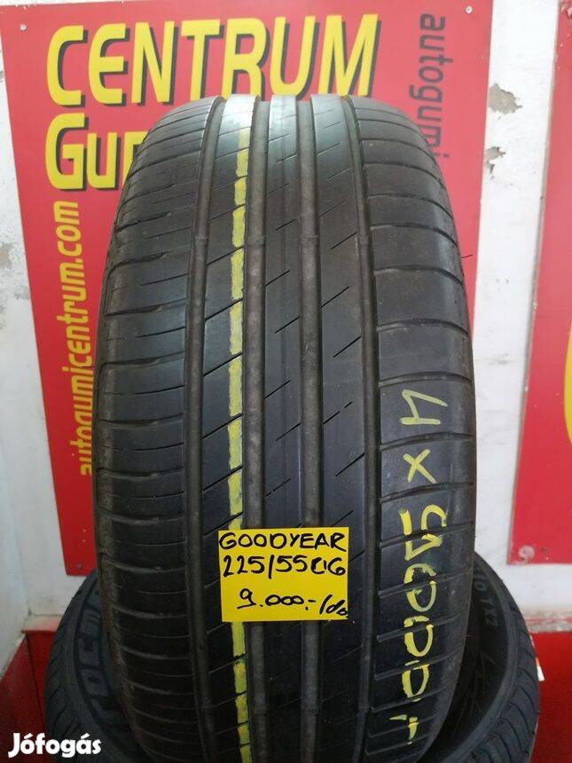 225/55r16 használt nyári gumi Goodyear 4db 9.000 Ft