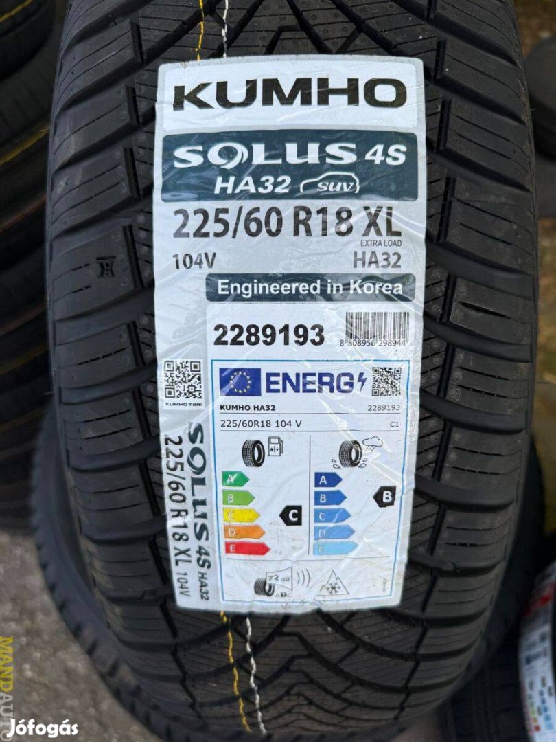 225/60R18 Kumho Solus 4S HA32(XL)