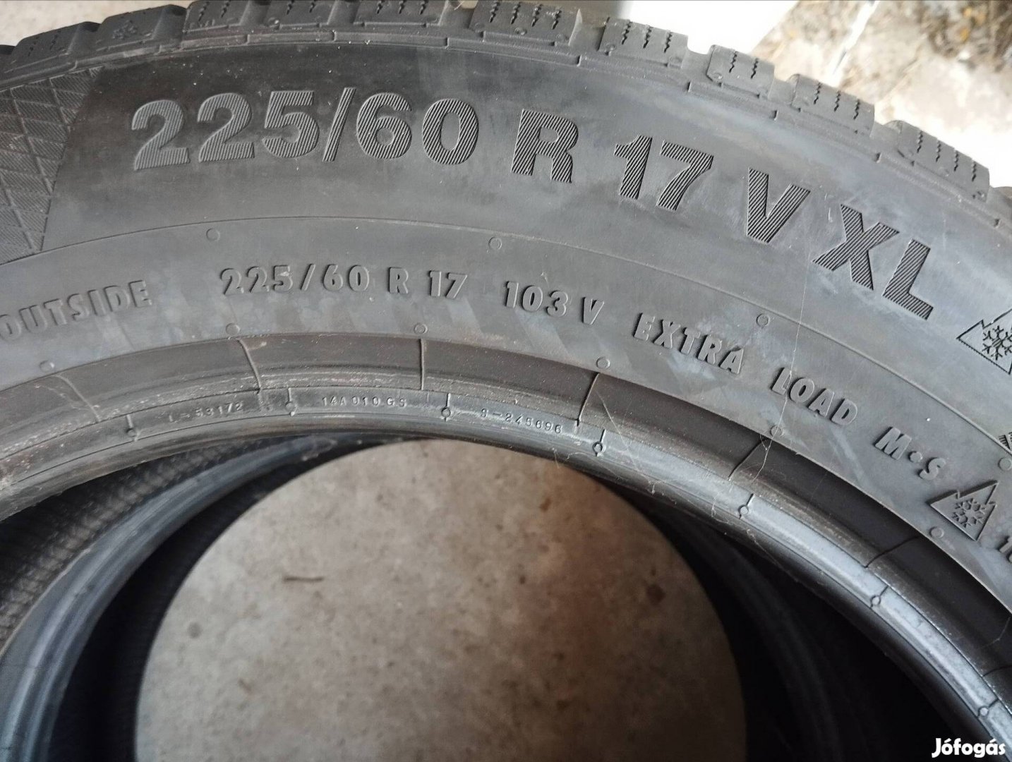 225/60 r17 Téli gumi Continental Németországból 7 mm-es.