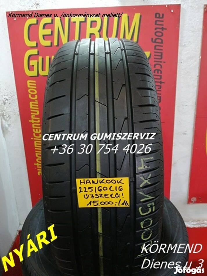 225/60r16 használt nyári gumi Hankook 4db 15.000 Ft