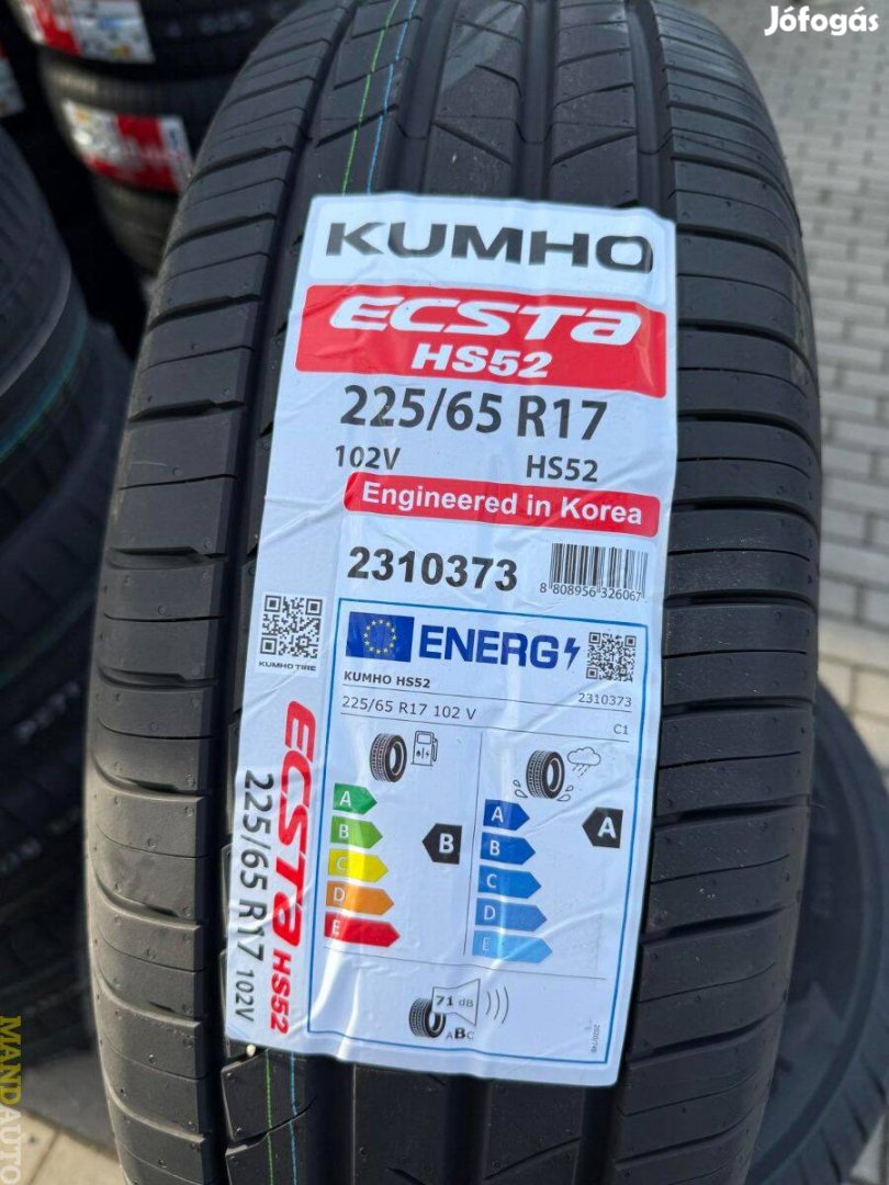 225/65R17 Kumho Ecsta HS52,Új nyárigumi