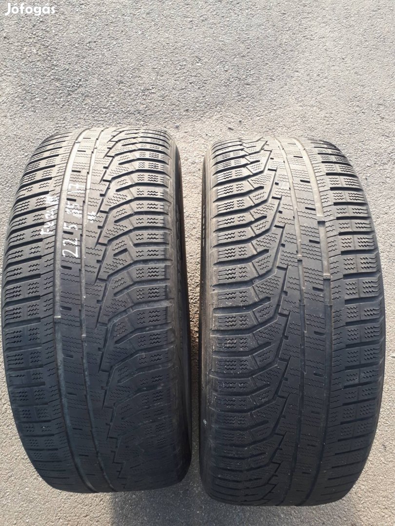 225  55 17  Hankook  téli gumi  2 db   kopott 