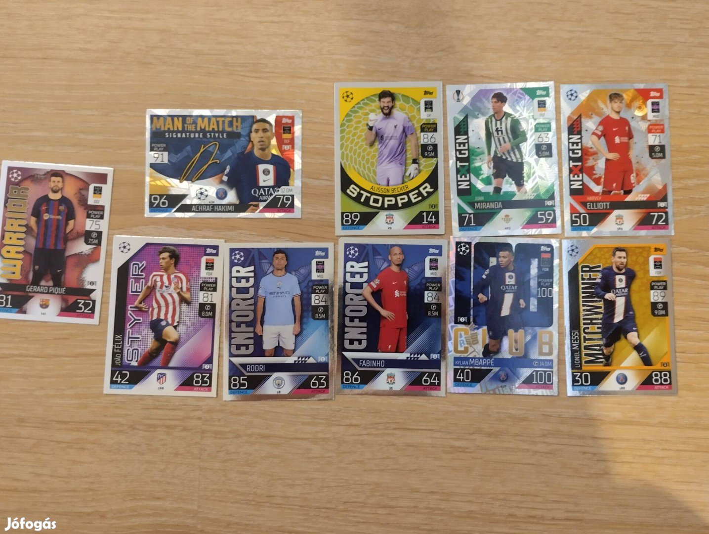 22/23as topps match attack kártyák