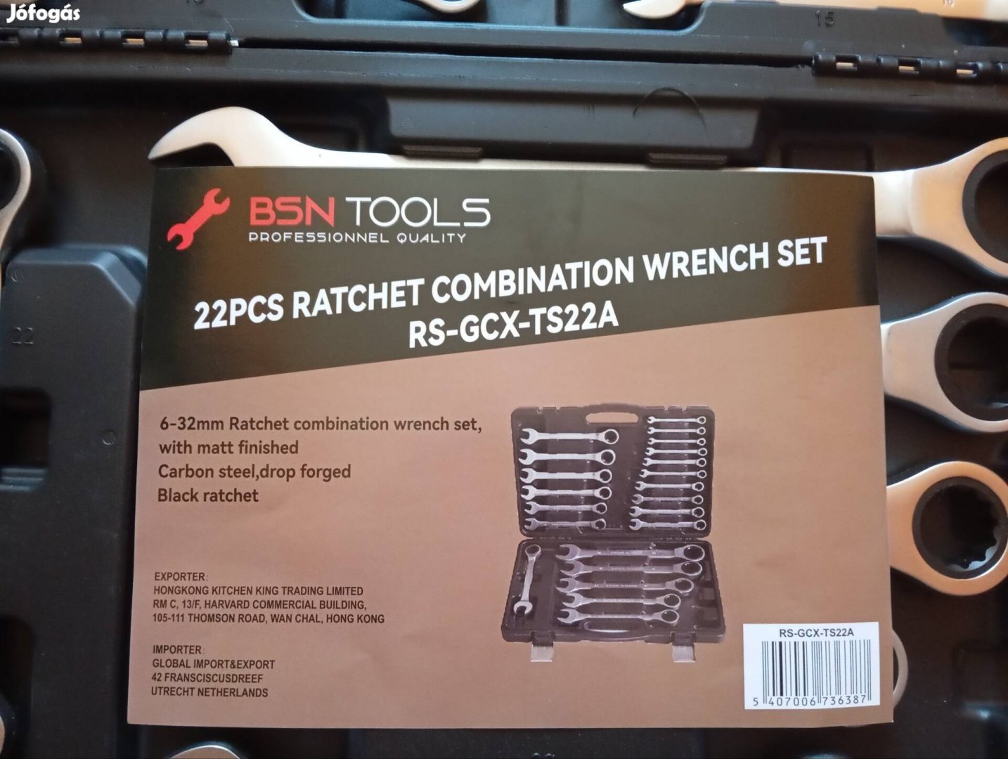 22 db os racsnis kulcs készlet 