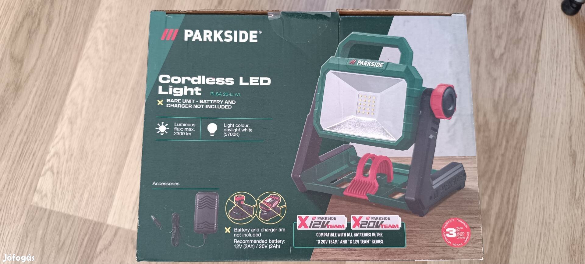2300Lumen Új Parkside akkus reflektor munka lámpa 